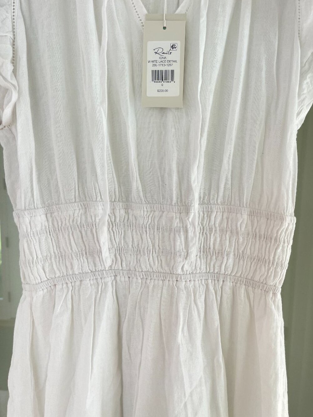 Rails - Iona Linen White Dress - Size Small - New with Tags - Picture 8 of 8